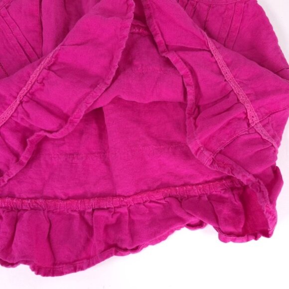 ATHLETA 100% LINEN Ruffle‎ Elastic Waist Drawstring Pull on Mini Skirt Size 0 - Picture 9 of 11